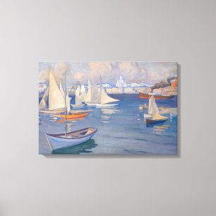 Albert Edelfelt - Harbour in Helsinki Canvas Print