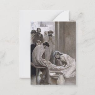 Albert Edelfelt - Jesus Washing Feet of Disciples Card