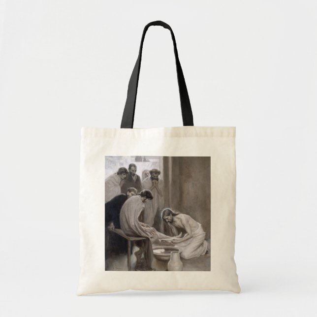 Albert Edelfelt - Jesus Washing Feet of Disciples Tote Bag (Front)
