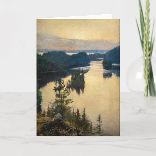 Albert Edelfelt - Kaukola Ridge at Sunset Card (Front)