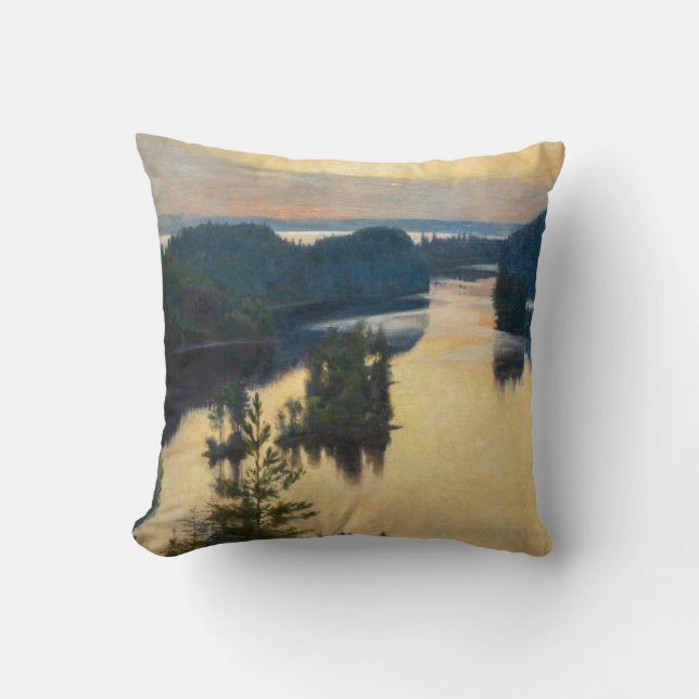 Albert Edelfelt - Kaukola Ridge at Sunset Cushion (Front)