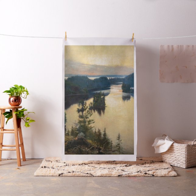 Albert Edelfelt - Kaukola Ridge at Sunset Fabric (In Situ)