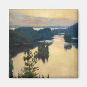 Albert Edelfelt - Kaukola Ridge at Sunset Magnet