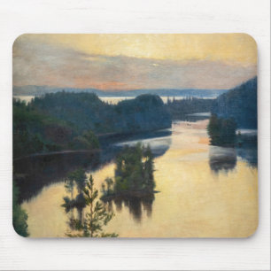 Albert Edelfelt - Kaukola Ridge at Sunset Mouse Mat