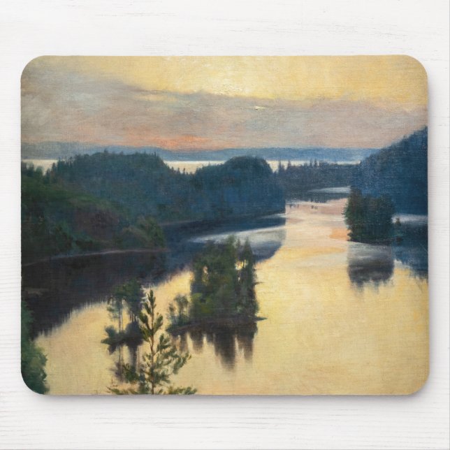 Albert Edelfelt - Kaukola Ridge at Sunset Mouse Mat (Front)