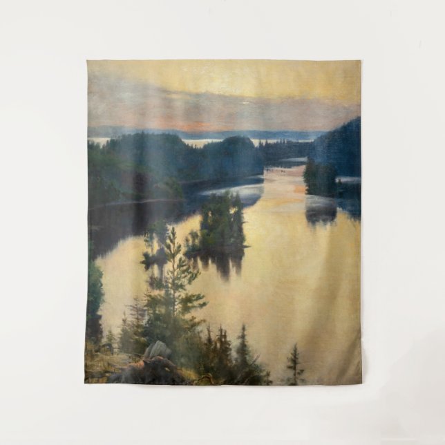 Albert Edelfelt - Kaukola Ridge at Sunset Tapestry (Front)