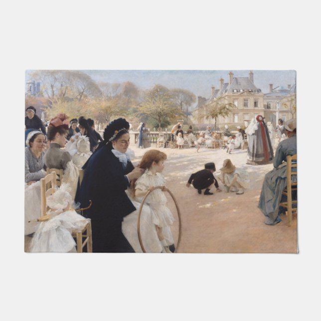 Albert Edelfelt - Luxembourg Gardens, Paris Doormat (Front)