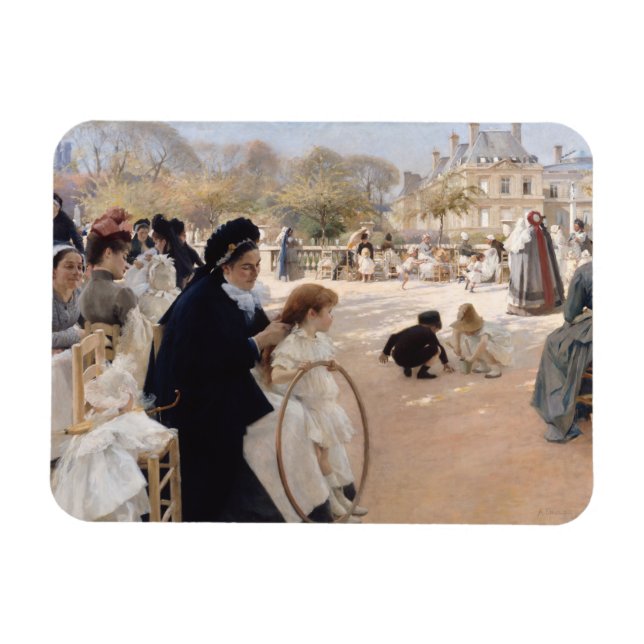 Albert Edelfelt - Luxembourg Gardens, Paris Magnet (Horizontal)
