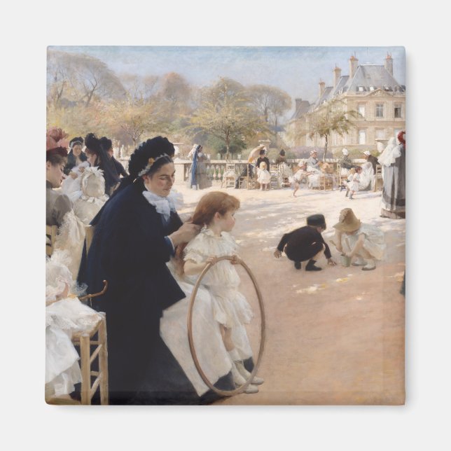 Albert Edelfelt - Luxembourg Gardens, Paris Magnet (Front)