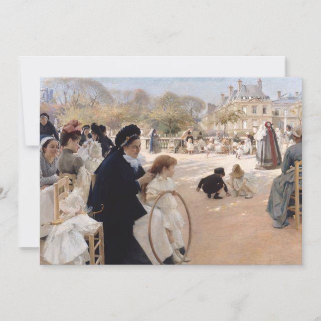 Albert Edelfelt - Luxembourg Gardens, Paris Thank You Card (Front)