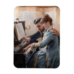 Albert Edelfelt - Playing the Piano Magnet