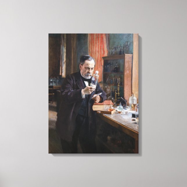 Albert Edelfelt - Portrait of Louis Pasteur Canvas Print (Front)
