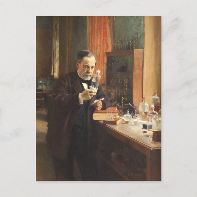 Albert Edelfelt, Portrait of Louis Pasteur CC0044 Postcard (Front)
