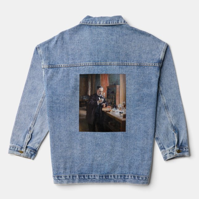 Albert Edelfelt - Portrait of Louis Pasteur Denim Jacket (Back)