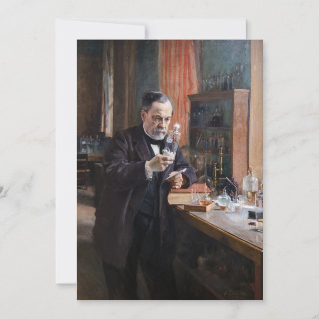 Albert Edelfelt - Portrait of Louis Pasteur Invitation (Front)