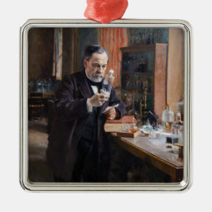 Albert Edelfelt - Portrait of Louis Pasteur Metal Tree Decoration