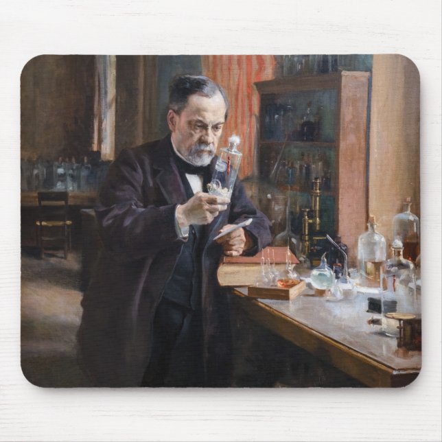 Albert Edelfelt - Portrait of Louis Pasteur Mouse Mat (Front)
