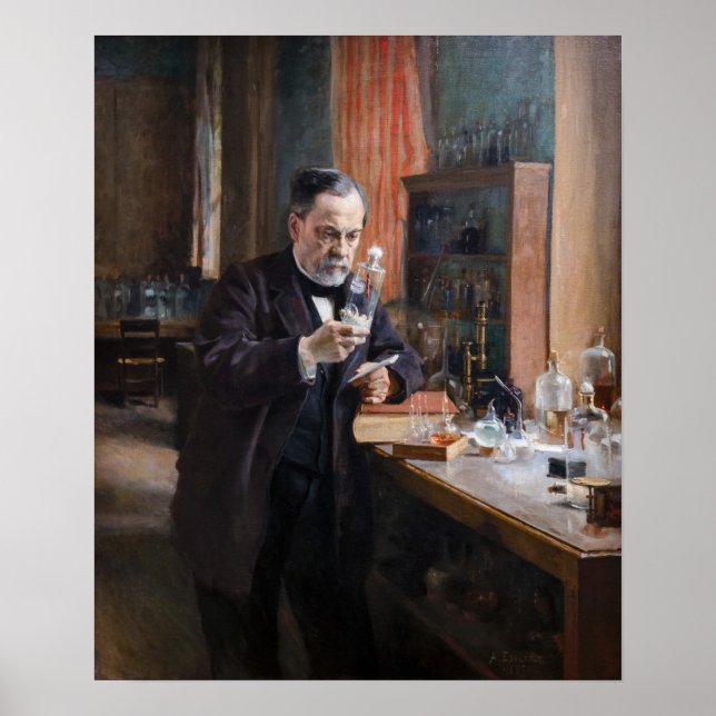 Albert Edelfelt - Portrait of Louis Pasteur Poster (Front)
