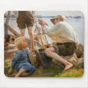 Albert Edelfelt - Shipbuilders Mouse Mat