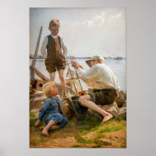 Albert Edelfelt - Shipbuilders Poster