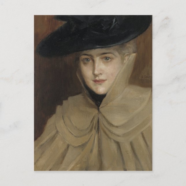 Albert Edelfelt The Black Hat CC0269 Postcard (Front)