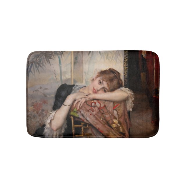 Albert Edelfelt - The Parisienne / Virginie Bath Mat (Front)