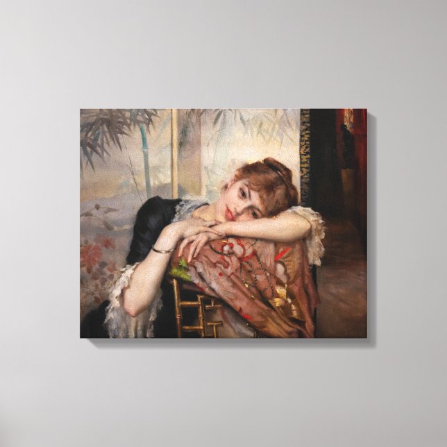 Albert Edelfelt - The Parisienne / Virginie Canvas Print (Front)