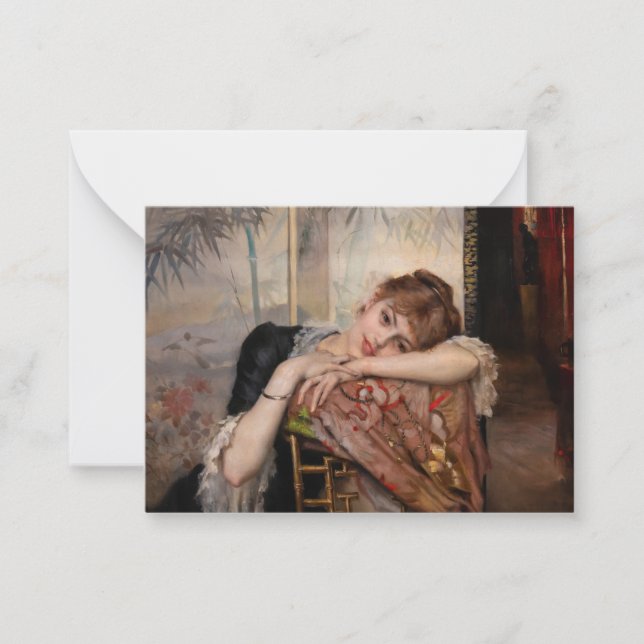Albert Edelfelt - The Parisienne / Virginie Card (Front)