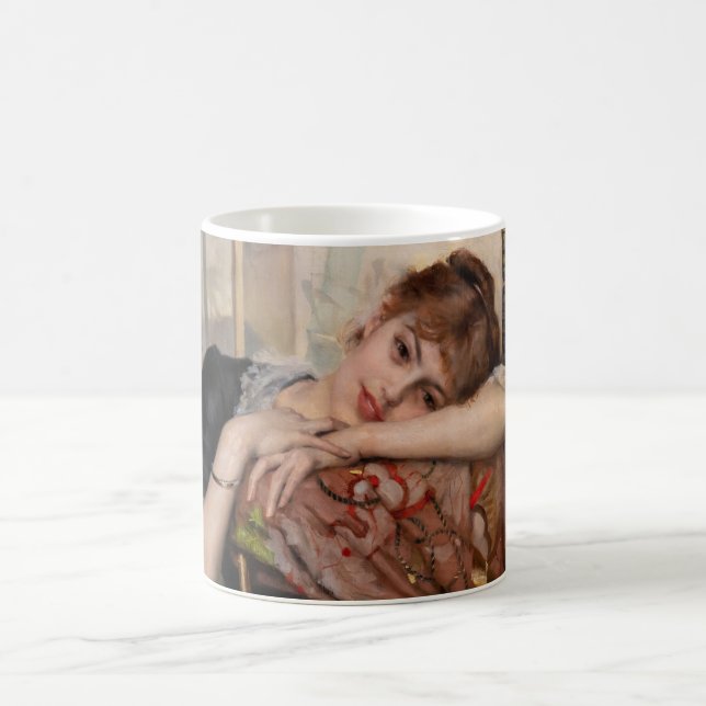 Albert Edelfelt - The Parisienne / Virginie Coffee Mug (Center)