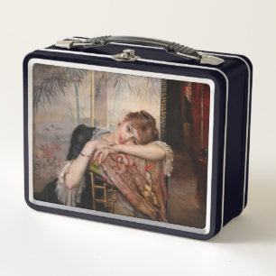 Albert Edelfelt - The Parisienne / Virginie Metal Lunch Box