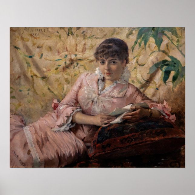 Albert Edelfelt - The Reading Parisienne Poster (Front)