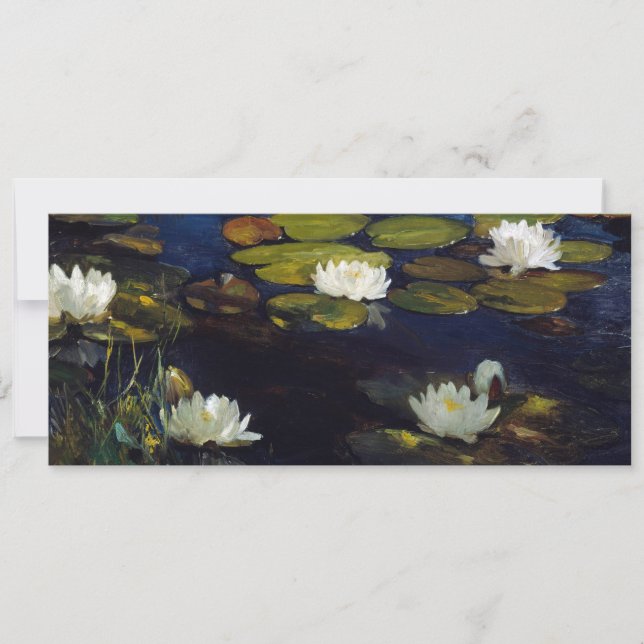 Albert Edelfelt - Water Lilies, Study Invitation (Front)