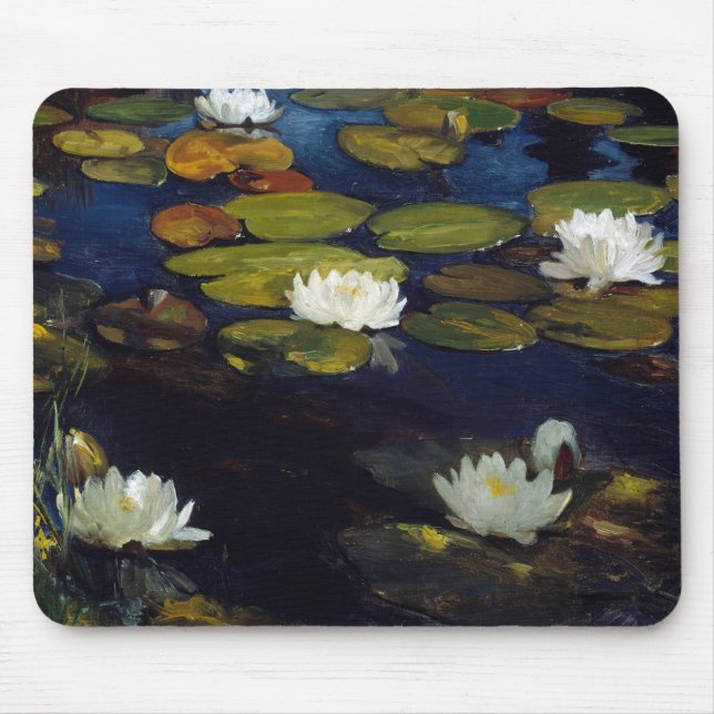 Albert Edelfelt - Water Lilies, Study Mouse Mat (Front)