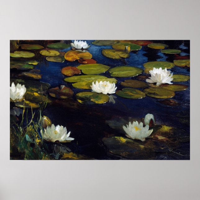 Albert Edelfelt - Water Lilies, Study Poster (Front)