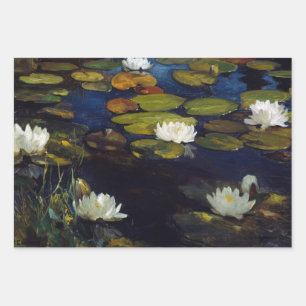 Albert Edelfelt - Water Lilies, Study Wrapping Paper Sheet