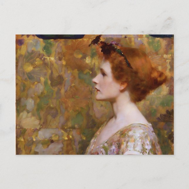 Albert Herter Woman with Red Hair Postcard (Front)