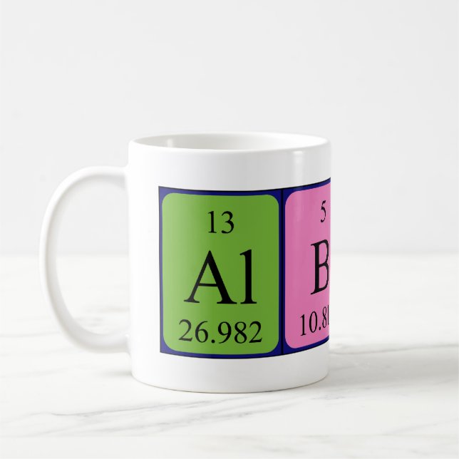 Albert periodic table name mug (Left)