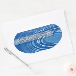 Albert Schweitzer Inspirational Quote "Success" Oval Sticker