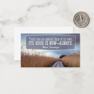Albert Schweitzer Inspirational Quote "Truth" Card