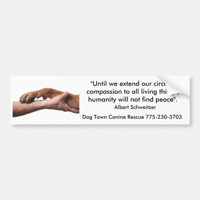 Albert Schweitzer quote Bumper Sticker (Front)