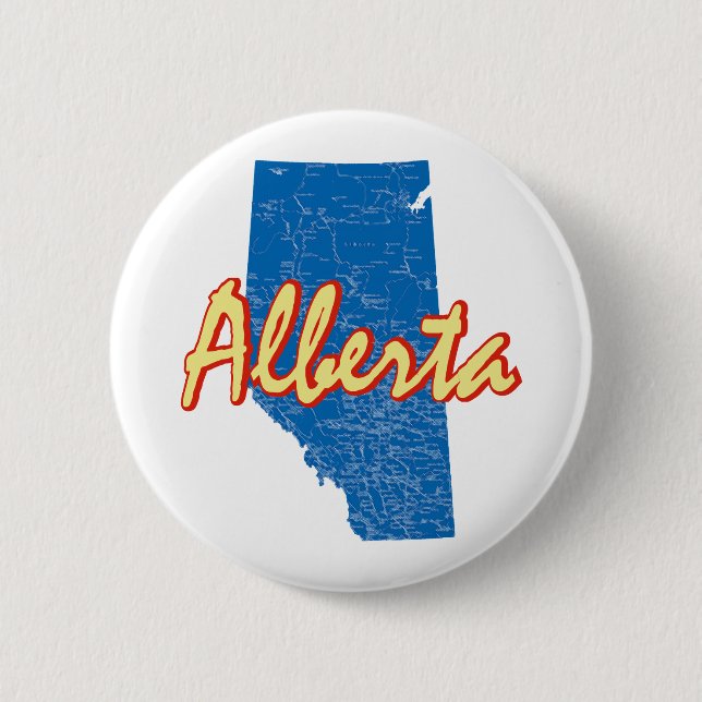 Alberta 6 Cm Round Badge (Front)