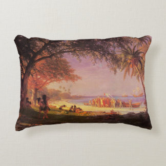 Alberta Bierstadt, The Landing of Columbus Decorative Cushion