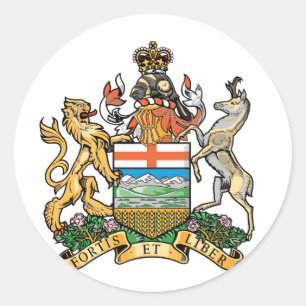 Alberta (Canada) Coat of Arms Classic Round Sticker