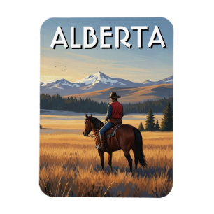 Alberta Canada Horseback Riding Magnet