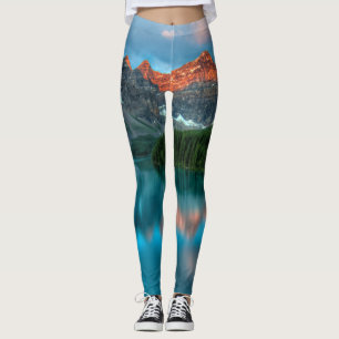 Alberta Canada Lake Louise Summer Adventure Leggings