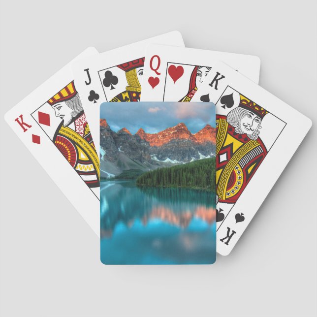 Alberta Canada Lake Louise Summer Adventure Playing Cards (Back)