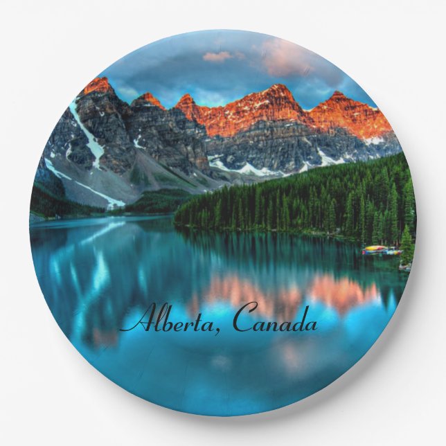 Alberta, Canada Paper Plate (Front)