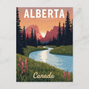 Alberta Canada Rocky Mountains Postcard
