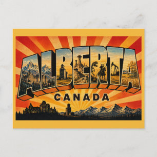 Alberta Canada Vintage Postcard