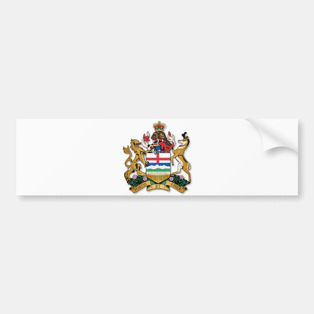 Alberta coat of arms bumper sticker (Front)